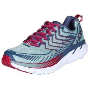 Women's Athletic Running Shoes - Teal and Red